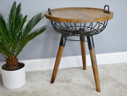 Basket Side Table