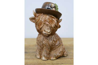 Highland Cow With A Hat