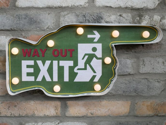 Light Up Sign (Way Out)