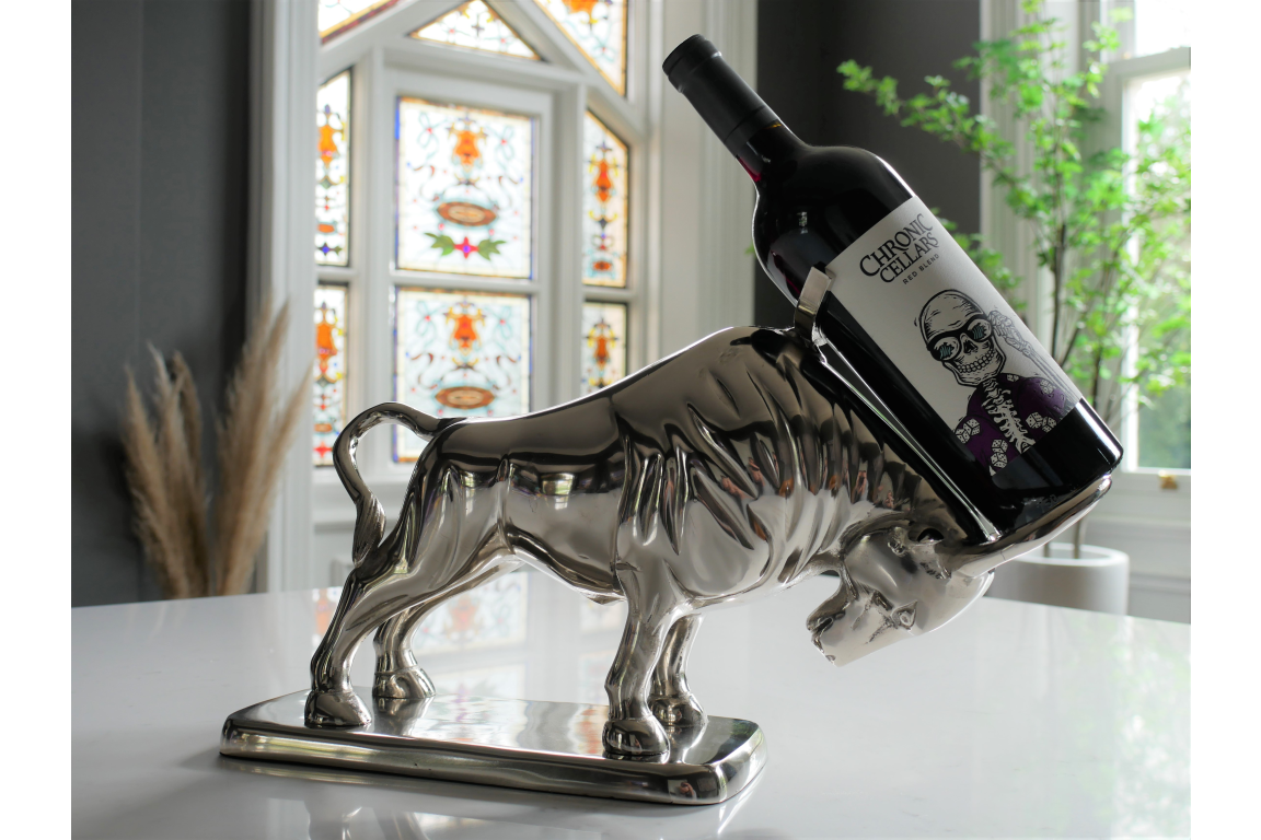 Bull Bottle Holder With Base