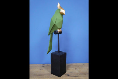 Green Bird On Stand