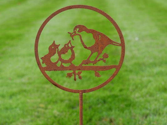 Rusty Birds Stake