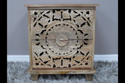 Carved Bedside