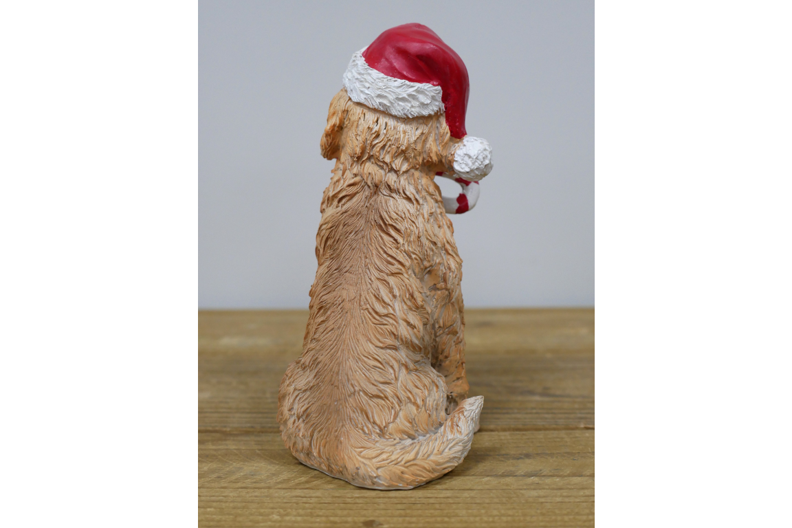 Christmas Dog With Candy Cane