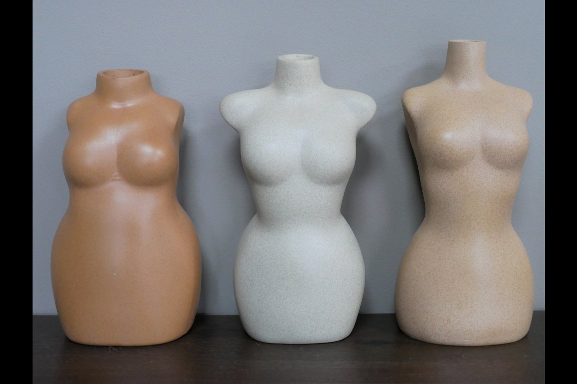 Set Of 3 Body Vases