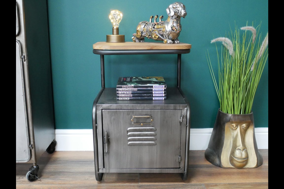 Industrial Bedside Cabinet