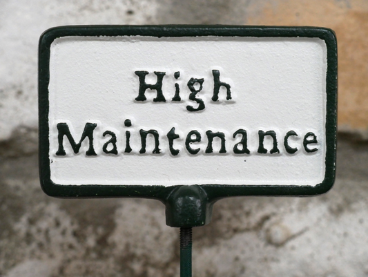 Plant Sign - High Maintenance