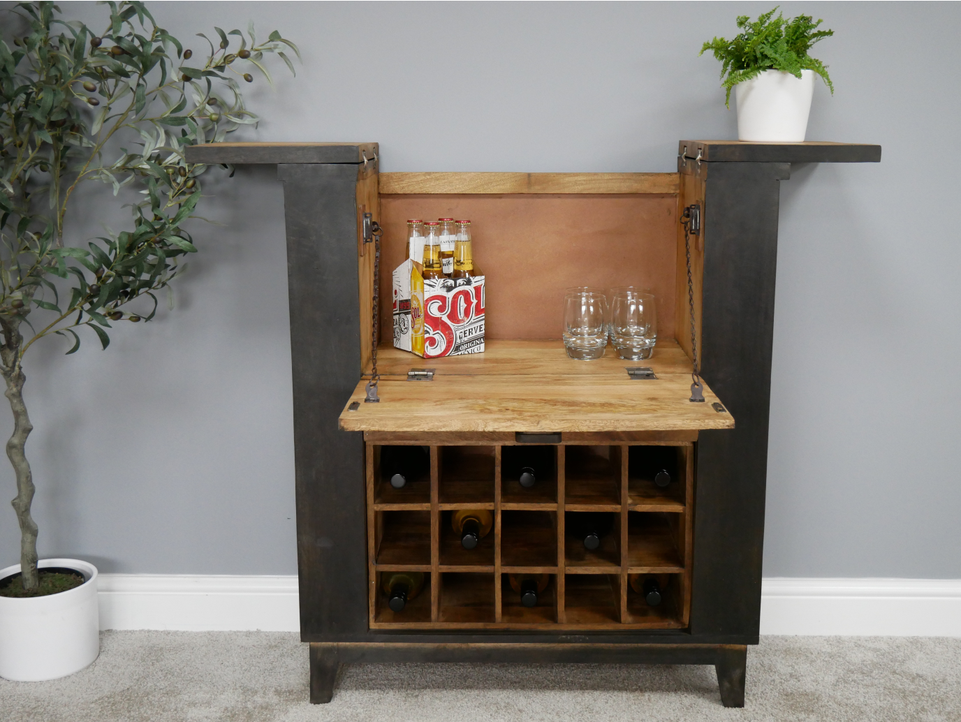 Industrial Wine Cabinet