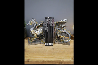 Steampunk Dragon Bookends