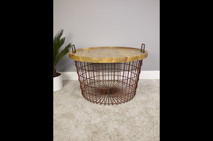 Basket With Wood Lid