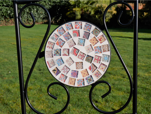 Mosaic Table & Two Chairs (T42)