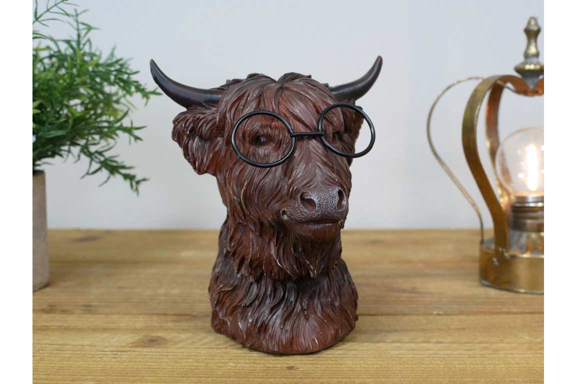 Cow Head With Glasses