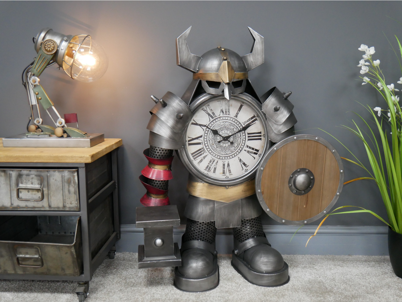 Large Warrior Clock