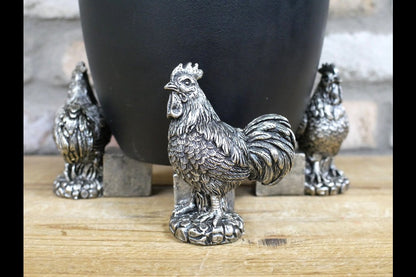 Cockerel Pot Stands (Set Of 3)