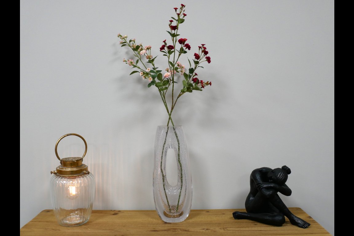 Clear Glass Bubble Vase