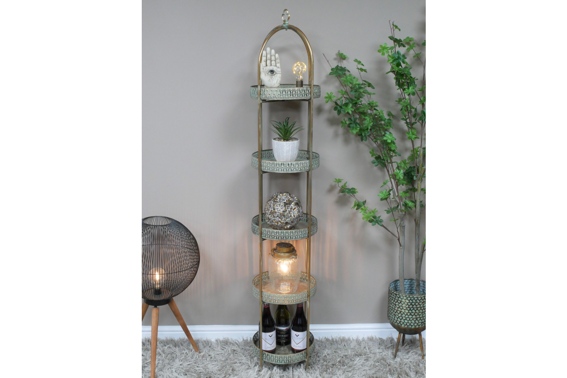 Moroccan Style 5 Tier Shelves