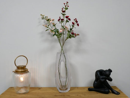 Clear Glass Bubble Vase