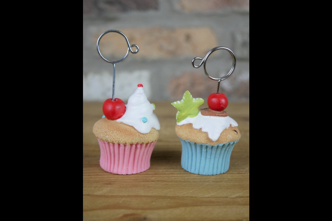Set Of 4 Cupcake Name Card Holder