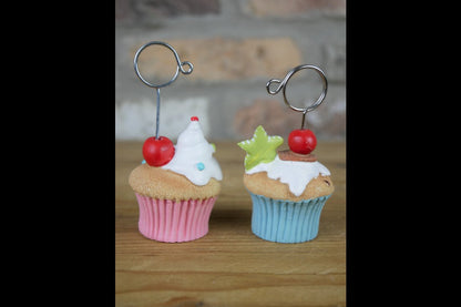 Set Of 4 Cupcake Name Card Holder