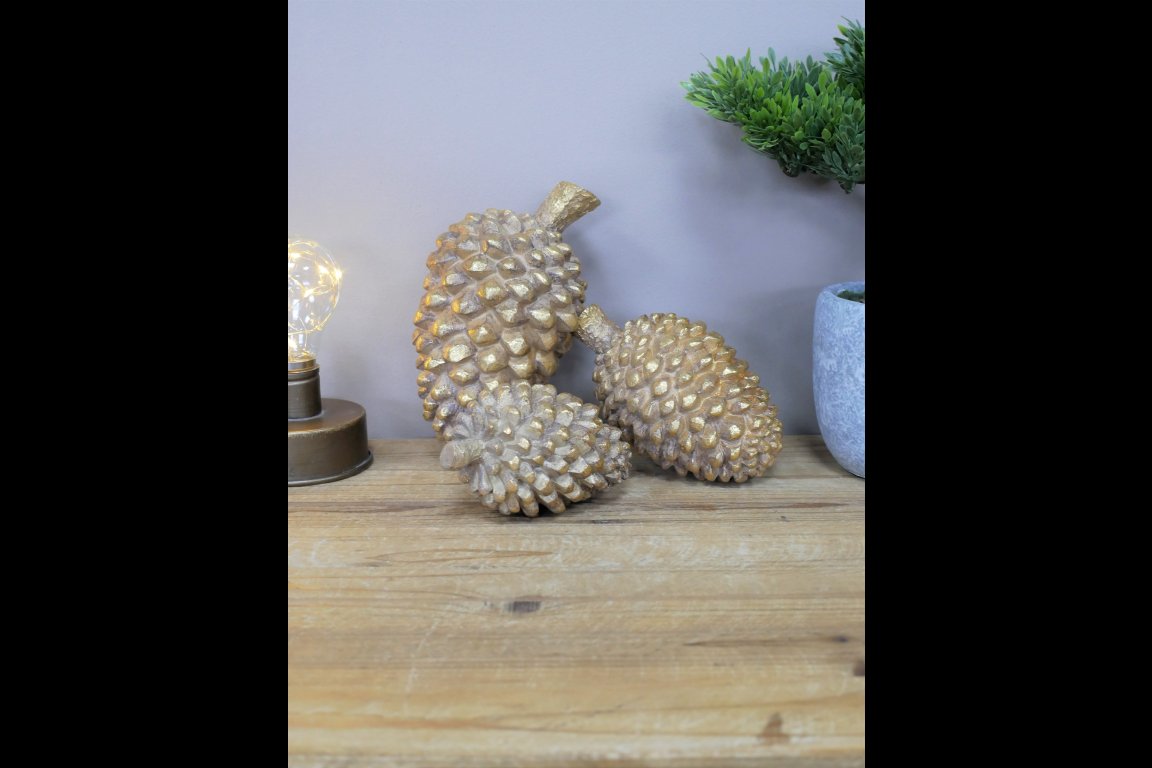 Set Of Three Pinecones