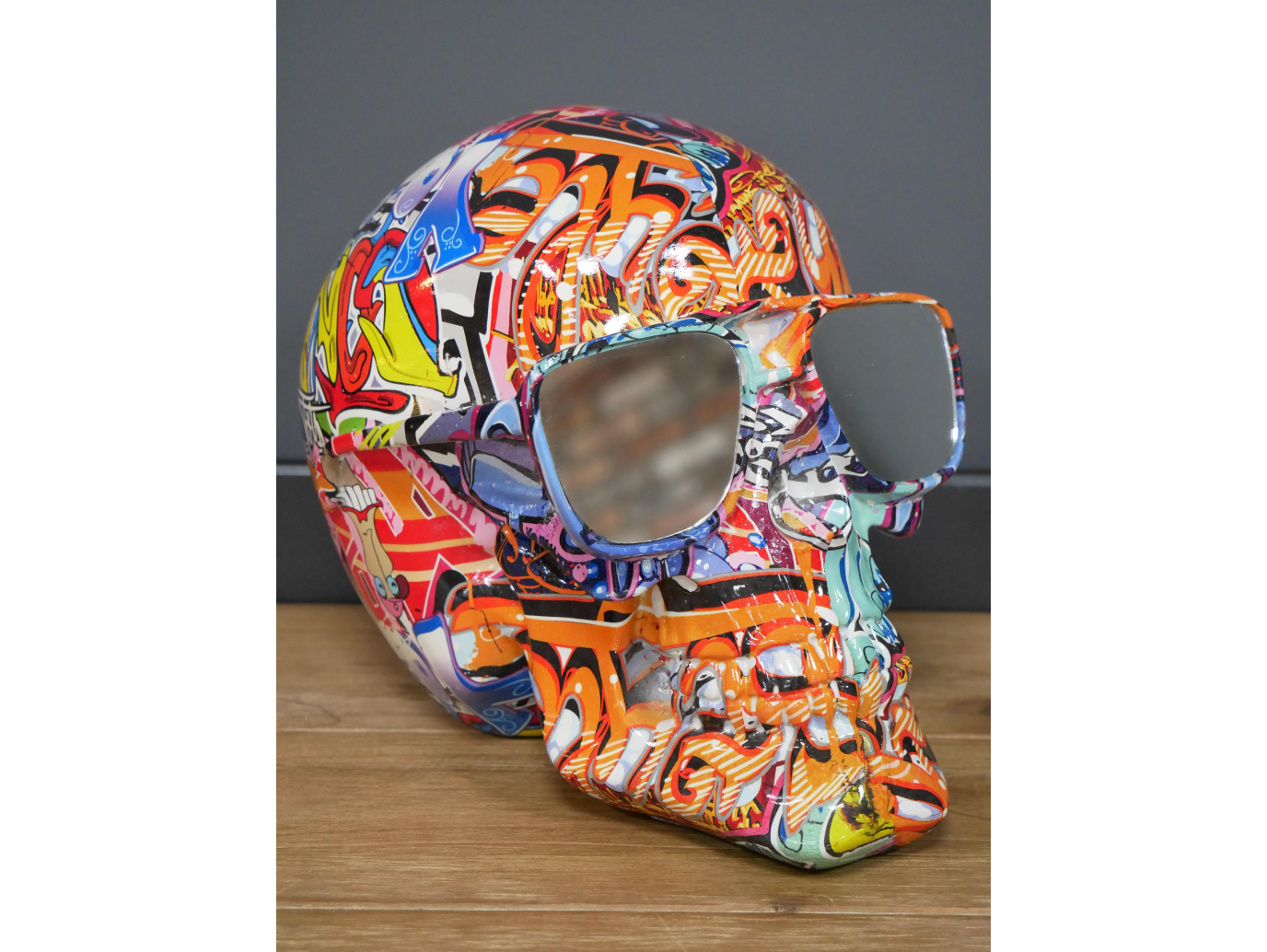 Skull With Mirrored Shades
