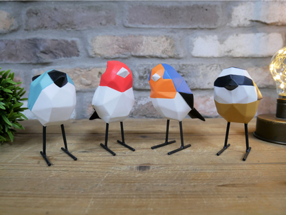 Set Of 4 Geometric Birds