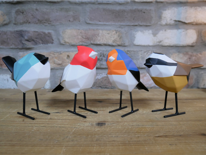 Set Of 4 Geometric Birds