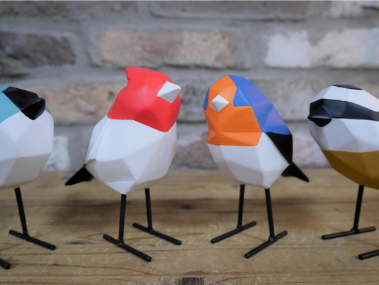 Set Of 4 Geometric Birds