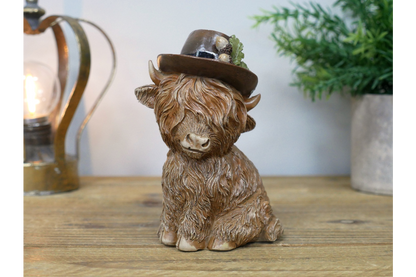 Highland Cow With A Hat