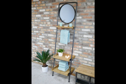 Industrial Shelves & Mirror
