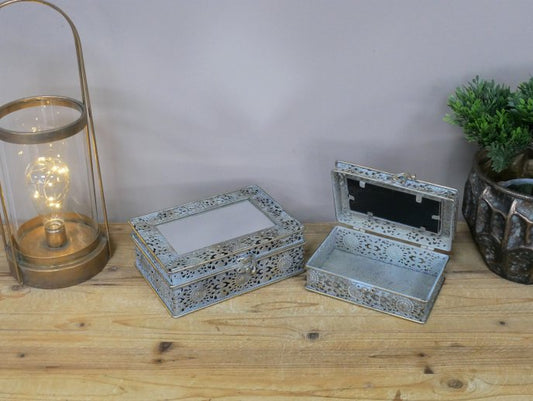Set Of 2 Mirrored Boxes