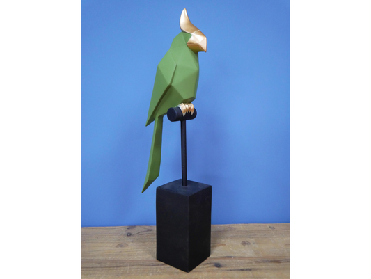 Green Bird On Stand