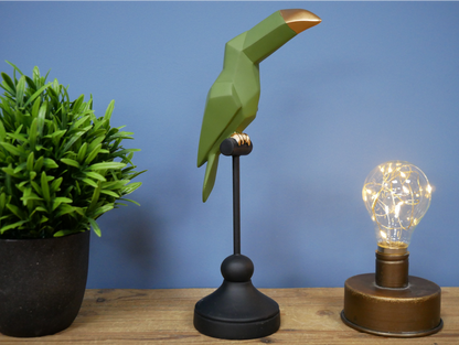 Green Bird On Stand