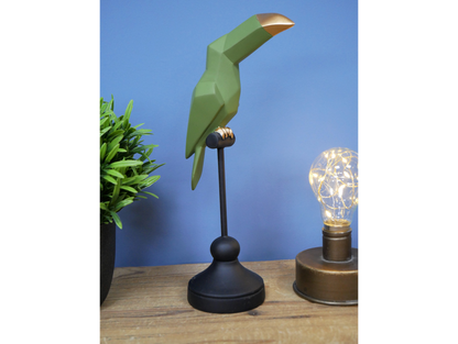 Green Bird On Stand