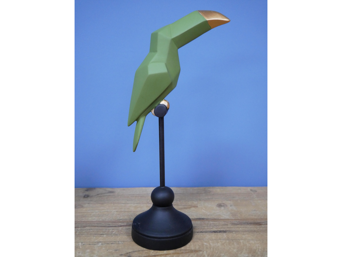 Green Bird On Stand