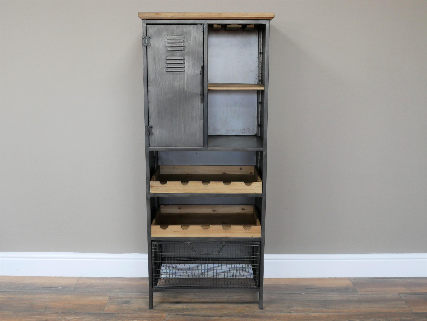 Industrial Wine Cabinet