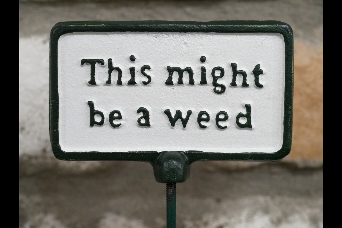 Plant Sign - Be A Weed