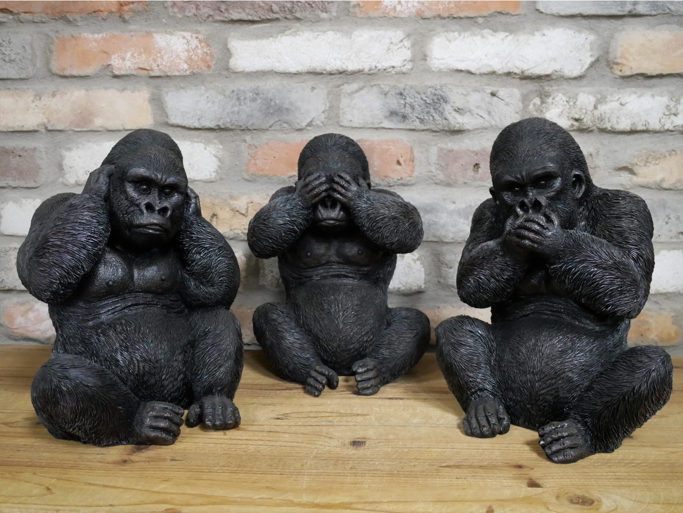 Set Of 3 Gorillas