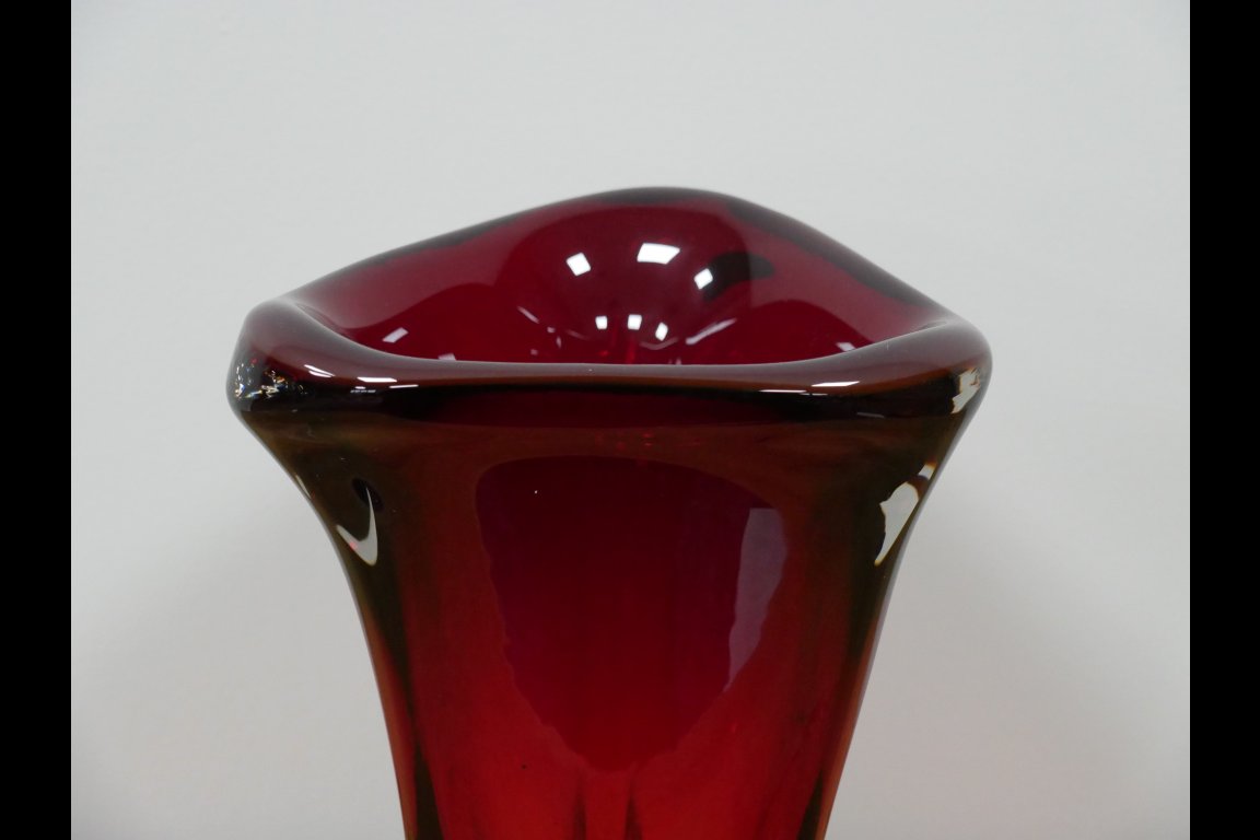 Red Glass Vase