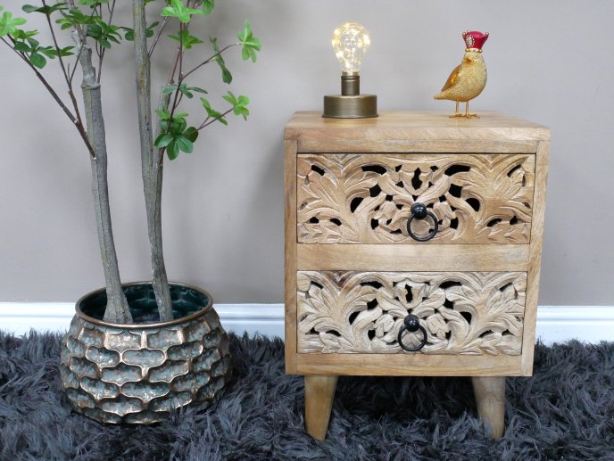 2 Drawer Bedside Cabinet