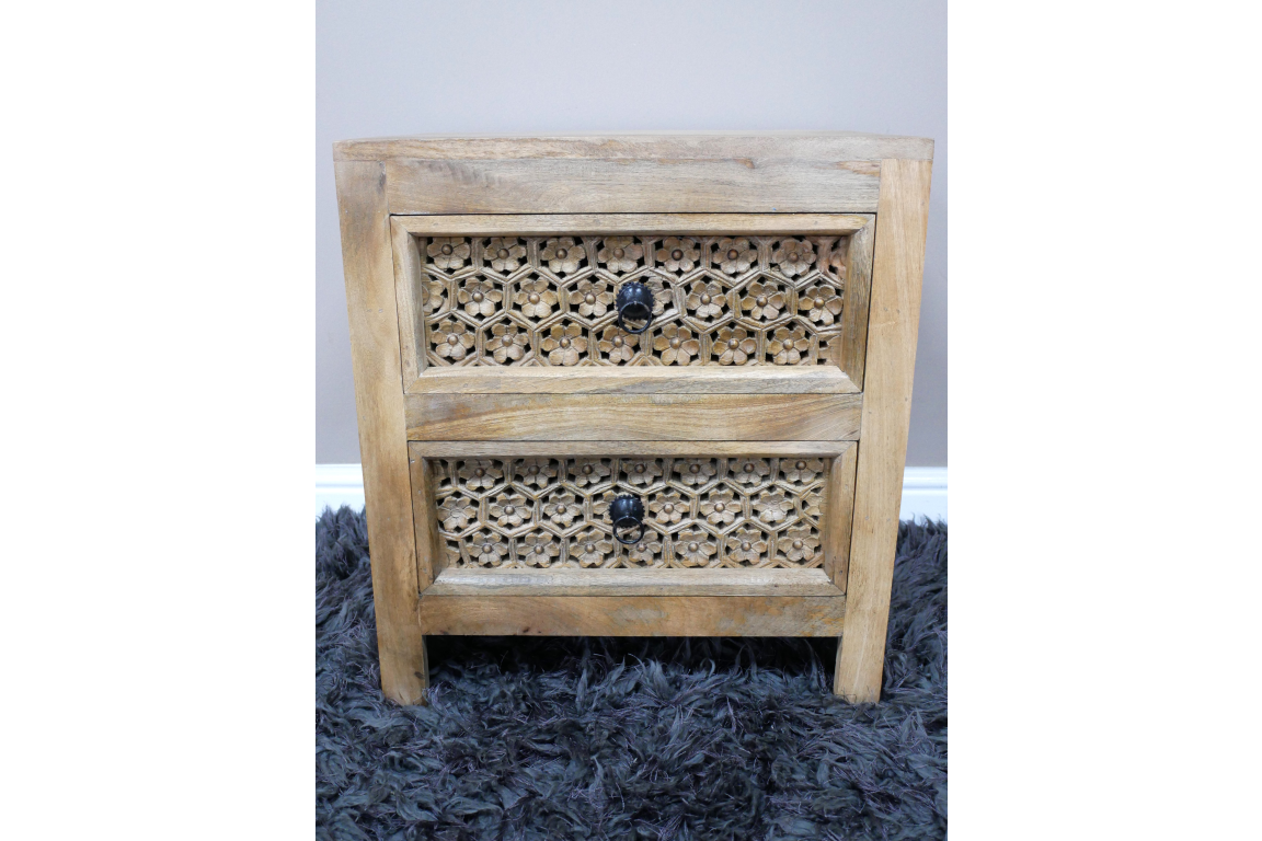 2 Drawer Bedside Cabinet