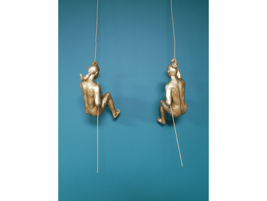 Set Of 2 Abseiling Women