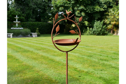 Rusty Bird Feeder Stake