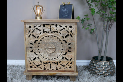 Carved Bedside
