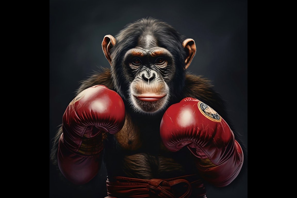 Boxing Monkey Wall Art