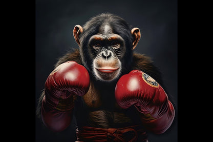Boxing Monkey Wall Art