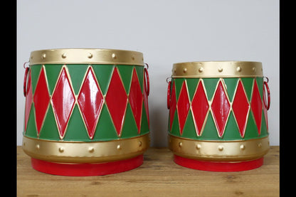 Set Of Two Drum Planters