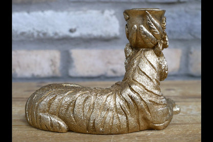 Laying Tiger Candle Holder