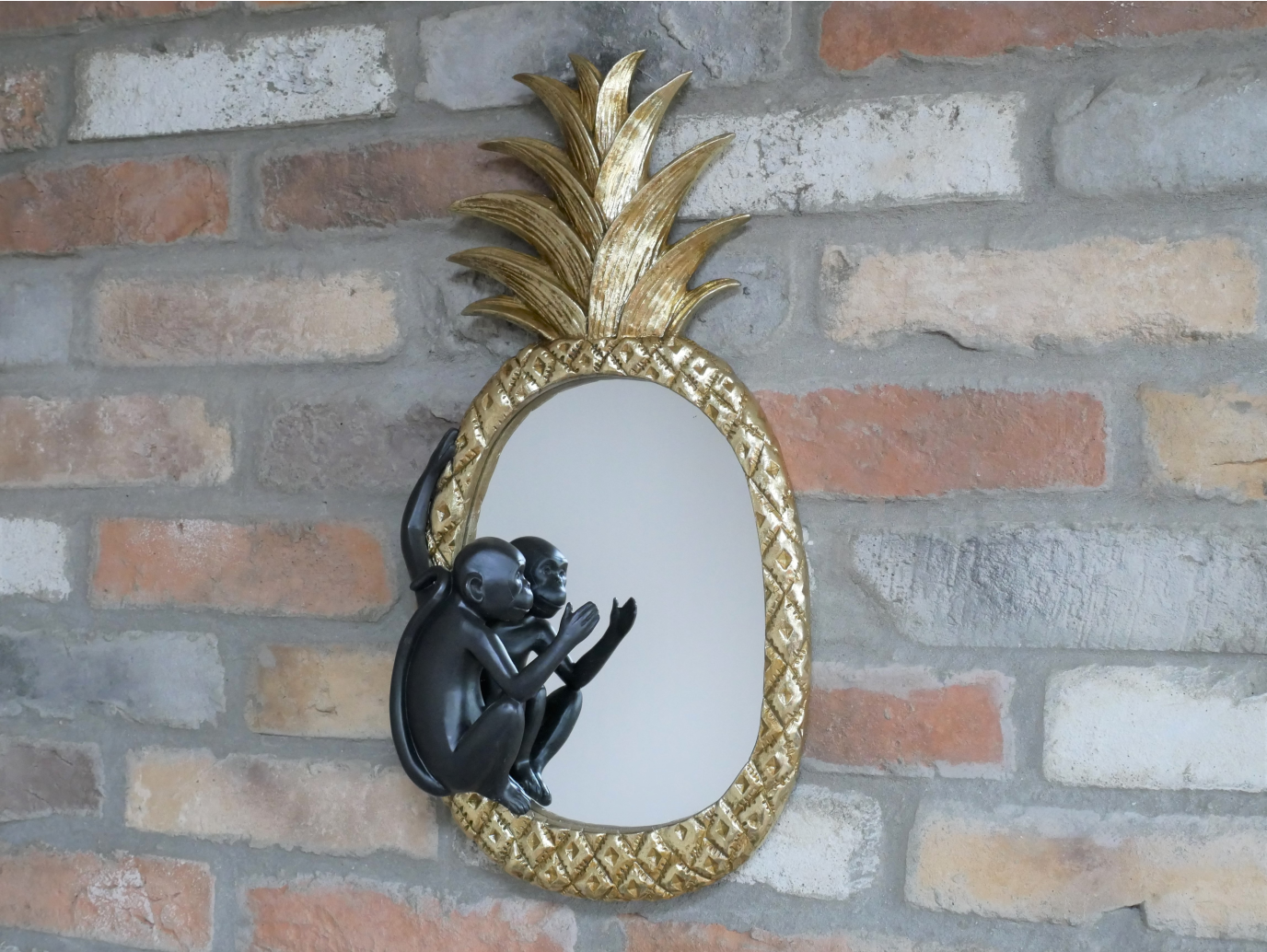 Pineapple Monkey Mirror