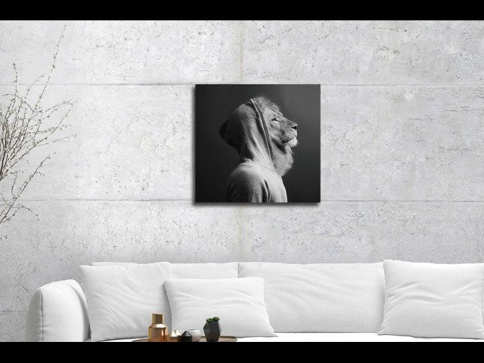 Lion In Hoodie Wall Art - Mini